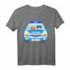 Polizeiauto mit Blaulicht Polizeifahrzeug T-Shirt für Kinder & Erwachsene – Perfekt für Polizei-Fans & Kindergeburtstage