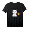 Guten Morgen, ganz dünnes Eis T-Shirt mit süßer Katze – Perfektes Geschenk für Familienmänner, Opa, Papa, Bruder, Onkel zum Geburtstag, Weihnachten, Vatertag, Muttertag