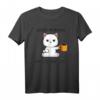 Guten Morgen, ganz dünnes Eis T-Shirt mit süßer Katze – Perfektes Geschenk für Familienmänner, Opa, Papa, Bruder, Onkel zum Geburtstag, Weihnachten, Vatertag, Muttertag