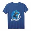 Kinder Ninja Geburtstag T-Shirt für den 6. Geburtstag – Blauer Ninja Junge Geschenk für Kampfkunst- und Ninja-Fans