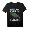 Kinder Einschulung Dinosaurier T-Shirt 2023 - Lustiges Geschenk für den ersten Schultag, Jungen & Mädchen, Erste Klasse, Grundschule