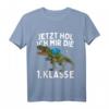 Kinder Einschulung Dinosaurier T-Shirt 2023 - Lustiges Geschenk für den ersten Schultag, Jungen & Mädchen, Erste Klasse, Grundschule