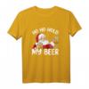 Ho Ho Hold My Beer Santa Claus Weihnachts-T-Shirt 2021 – Lustiges Festtagsoutfit für Männer und Frauen, perfektes Geschenk für Bierliebhaber und Weihnachten