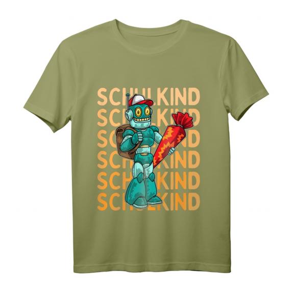 Kinder Einschulung Junge Schulkind 2023 Comic Roboter T-Shirt – Lustiges Schulanfangsgeschenk für Erstklässler mit Schultüte Kinder Einschulung Junge Schulkind 2023 Comic Roboter T-Shirt – Lustiges Schulanfangsgeschenk für Erstklässler mit Schultüte