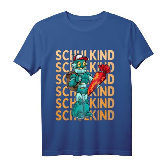 Kinder Einschulung Junge Schulkind 2023 Comic Roboter T-Shirt – Lustiges Schulanfangsgeschenk für Erstklässler mit Schultüte Kinder Einschulung Junge Schulkind 2023 Comic Roboter T-Shirt – Lustiges Schulanfangsgeschenk für Erstklässler mit Schultüte