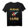 Kinder Einschulung T-Shirt 2023 – Zuckertüte Schulanfang Geschenk für Grundschule 1. Klasse Jungen und Mädchen
