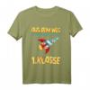 Kinder Einschulung T-Shirt 2023 – Zuckertüte Schulanfang Geschenk für Grundschule 1. Klasse Jungen und Mädchen