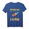 Kinder Einschulung T-Shirt 2023 – Zuckertüte Schulanfang Geschenk für Grundschule 1. Klasse Jungen und Mädchen