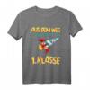 Kinder Einschulung T-Shirt 2023 – Zuckertüte Schulanfang Geschenk für Grundschule 1. Klasse Jungen und Mädchen