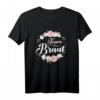 JGA T-Shirt Team Braut & Bride für Frauen – Witziges und Süßes Outfit für Junggesellenabschied, Poltern & Hochzeitsfeier mit Blumenkranz