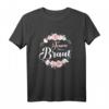 JGA T-Shirt Team Braut & Bride für Frauen – Witziges und Süßes Outfit für Junggesellenabschied, Poltern & Hochzeitsfeier mit Blumenkranz