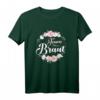 JGA T-Shirt Team Braut & Bride für Frauen – Witziges und Süßes Outfit für Junggesellenabschied, Poltern & Hochzeitsfeier mit Blumenkranz