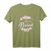 JGA T-Shirt Team Braut & Bride für Frauen – Witziges und Süßes Outfit für Junggesellenabschied, Poltern & Hochzeitsfeier mit Blumenkranz