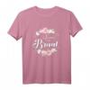 JGA T-Shirt Team Braut & Bride für Frauen – Witziges und Süßes Outfit für Junggesellenabschied, Poltern & Hochzeitsfeier mit Blumenkranz