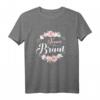 JGA T-Shirt Team Braut & Bride für Frauen – Witziges und Süßes Outfit für Junggesellenabschied, Poltern & Hochzeitsfeier mit Blumenkranz