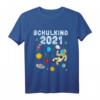 Kinder Schulkind 2021 Weltraum Einschulung Planet Rakete T-Shirt – Lustiges Astronomie Motiv für den Schulstart, Für Mädchen und Jungen