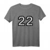 Nummer 22 Vintage Schwarz/Weiß T-Shirt – Stylisches Geschenk zum 22. Geburtstag & Jubiläum