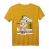 Kinder T-Shirt 'happy wintertime' mit Fuchs, Schnee & Tannenbaum – Bunte Winterkindermode für Mädchen und Jungen