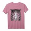 Halloween Skelett Brust T-Shirt – Gruselige Party Geschenkidee für Männer und Frauen, Perfekt für Halloween & Kostüm-Events