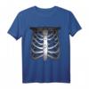 Halloween Skelett Brust T-Shirt – Gruselige Party Geschenkidee für Männer und Frauen, Perfekt für Halloween & Kostüm-Events