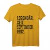 Lustiges 32. Geburtstag T-Shirt für Männer - Legendär seit 1992 Geschenkidee zum 32. Geburtstag, Deko & Geschenk für Bruder, Mann oder Freund