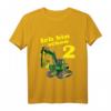 Kinder Ich bin 2 Jahre Geburtstags T-Shirt mit Bagger - Lustiges Geschenk zum Zweiten Geburtstag für Jungs und Mädchen