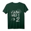 Geschenk für 2. Geburtstag Junge und Mädchen - Lustiges 'Young Wild and Two' T-Shirt für Kinder, perfekte Geschenkidee für unvergessliche Kindergeburtstagspartys