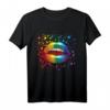 LGBT Rainbow Kiss T-Shirt - Pride Regenbogen Mund für Gleichheit, CSD Paraden & Supporter