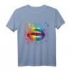 LGBT Rainbow Kiss T-Shirt - Pride Regenbogen Mund für Gleichheit, CSD Paraden & Supporter
