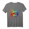 LGBT Rainbow Kiss T-Shirt - Pride Regenbogen Mund für Gleichheit, CSD Paraden & Supporter