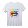 LGBT Rainbow Kiss T-Shirt - Pride Regenbogen Mund für Gleichheit, CSD Paraden & Supporter