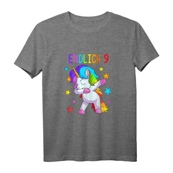 Geburtstagsshirt für 9-jährige Mädchen mit Einhorn-Motiv – Perfektes Geschenk & Outfit für den Kindergeburtstag