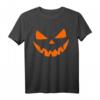 HapDuck Schwarz T-Shirt mit Halloween Kürbis Motiv – Gruselige Verkleidung für Halloween & Party