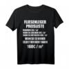 Lustiges Fliesenlegermeister T-Shirt mit Preisliste Sprüchen – Perfekt für Handwerker, Bodenleger & Plattenleger auf der Baustelle