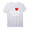I Love Heart Goth Girls T-Shirt - Klassischer Schnitt, doppelt genähter Saum, perfekt für Gothic- und Emo-Fans