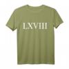 Römische Zahl 68 LXVIII T-Shirt – Personalisierte Fan- und Geburtstagsgeschenke mit Nummern