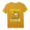 Kinder Bagger Jungen 4 Jahre Geburtstags-T-Shirt – Baustelle Design für den 4. Geburtstag, perfekt für Jungen und Kindergartenkinder