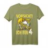 Kinder Bagger Jungen 4 Jahre Geburtstags-T-Shirt – Baustelle Design für den 4. Geburtstag, perfekt für Jungen und Kindergartenkinder