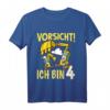 Kinder Bagger Jungen 4 Jahre Geburtstags-T-Shirt – Baustelle Design für den 4. Geburtstag, perfekt für Jungen und Kindergartenkinder