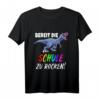 Kinder Schule Schulkind 2022 Einschulung Jungen Geschenk - Lustiges Dinosaurier T-Shirt für den Schulanfang