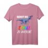 Kinder Schule Schulkind 2022 Einschulung Jungen Geschenk - Lustiges Dinosaurier T-Shirt für den Schulanfang
