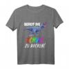 Kinder Schule Schulkind 2022 Einschulung Jungen Geschenk - Lustiges Dinosaurier T-Shirt für den Schulanfang
