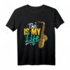 Saxophon Jazz Musiker Blasmusik Orchester Saxophonspieler T-Shirt – Perfekte Geschenkidee für Musiker, Jazz Fans & Blasmusiker zu Weihnachten & Geburtstag