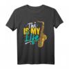 Saxophon Jazz Musiker Blasmusik Orchester Saxophonspieler T-Shirt – Perfekte Geschenkidee für Musiker, Jazz Fans & Blasmusiker zu Weihnachten & Geburtstag