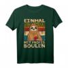 Einmal mit Profis Boule Spiel Petanque Crossboule T-Shirt – Stylisches Boule-Outfit mit Faultier-Design für Boule- und Boccia-Spieler