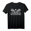 Squash T-Shirt mit gekreuzten Schlägern und Ball - Klassisch geschnitten, langlebig für Racquetball-Spieler