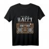 Distressed Put On A Happy Radio Design Musikliebhaber T-Shirt – Vintage Radio & Rock'n'Roll Motiv für Musikfans