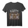 Distressed Put On A Happy Radio Design Musikliebhaber T-Shirt – Vintage Radio & Rock'n'Roll Motiv für Musikfans