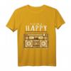 Distressed Put On A Happy Radio Design Musikliebhaber T-Shirt – Vintage Radio & Rock'n'Roll Motiv für Musikfans