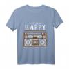 Distressed Put On A Happy Radio Design Musikliebhaber T-Shirt – Vintage Radio & Rock'n'Roll Motiv für Musikfans